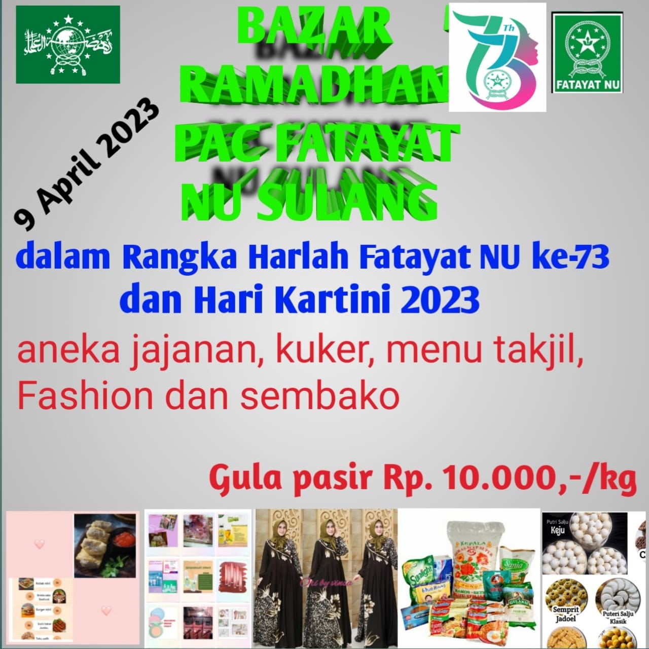 PRODUK UMKM KECAMATAN SULANG TAMPIL DALAM HARLA FATAYAT NU KE-73